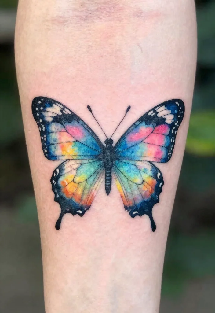 14 Tattoo Ideas Butterfly Arm Designs That Feel Delicate - 3. Watercolor Butterfly 1