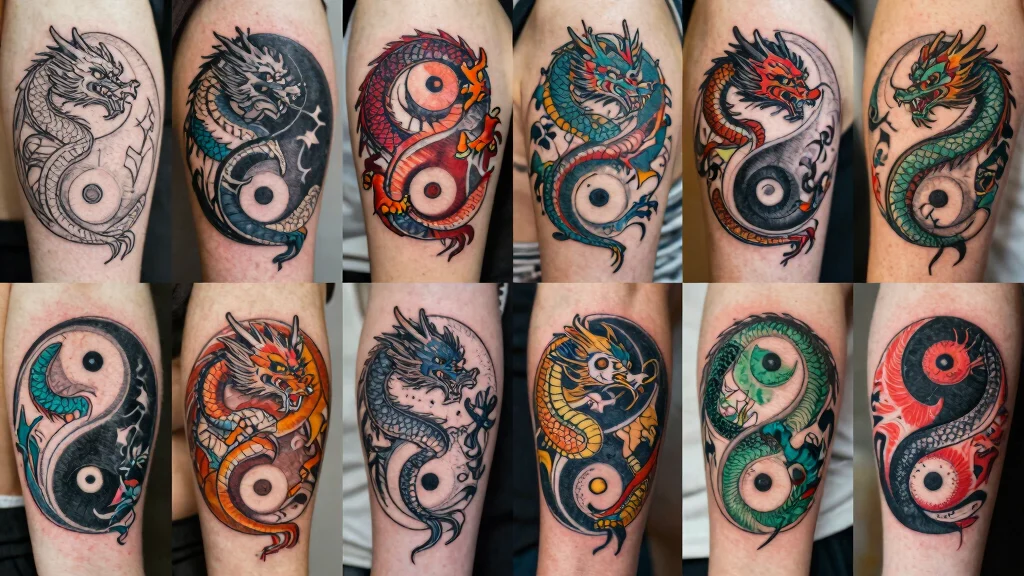 14 Yin Yang Dragon Tattoo Ideas With Balanced Power