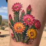 15 Cactus Flower Tattoo Ideas With Desert Charm