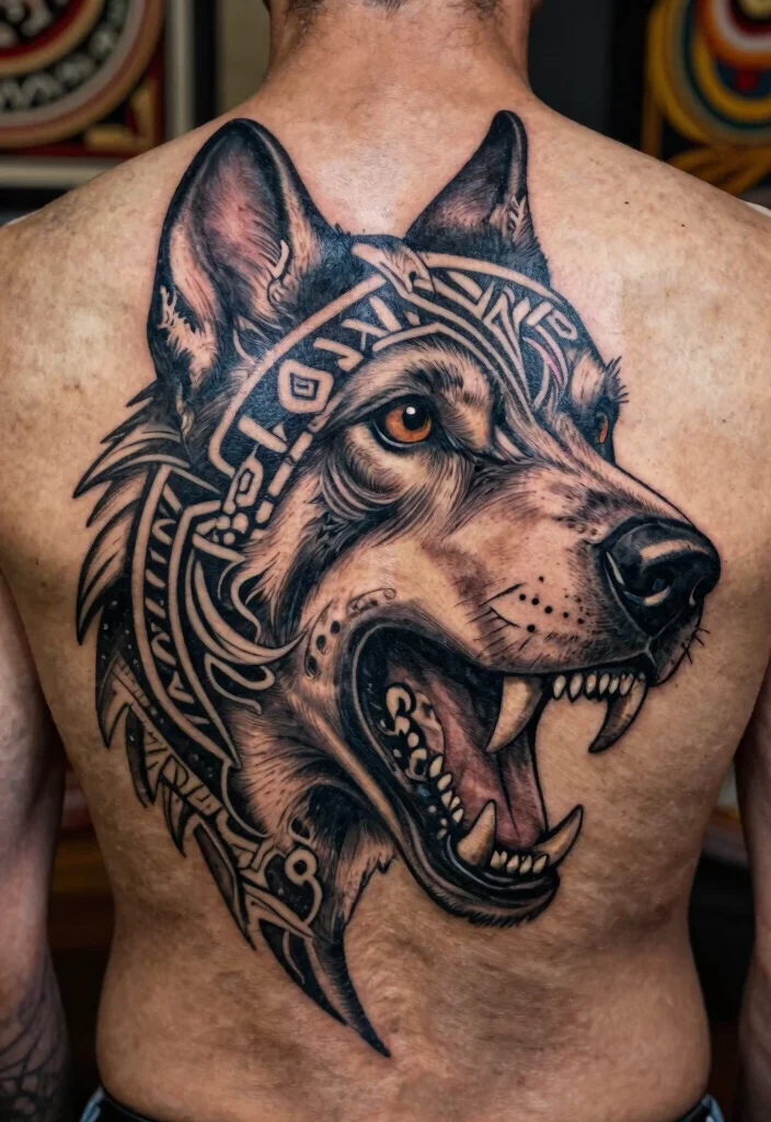15 Dog Teeth Tattoo Ideas With Wild Symbolism - 5. Cultural Symbolism 1