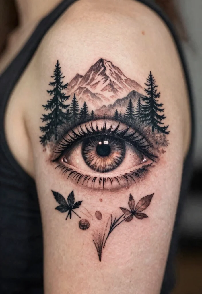 15 Eye Tattoo Stencil 2026 Trending Ideas With Sharp Detail - 10. Eye in Nature 1