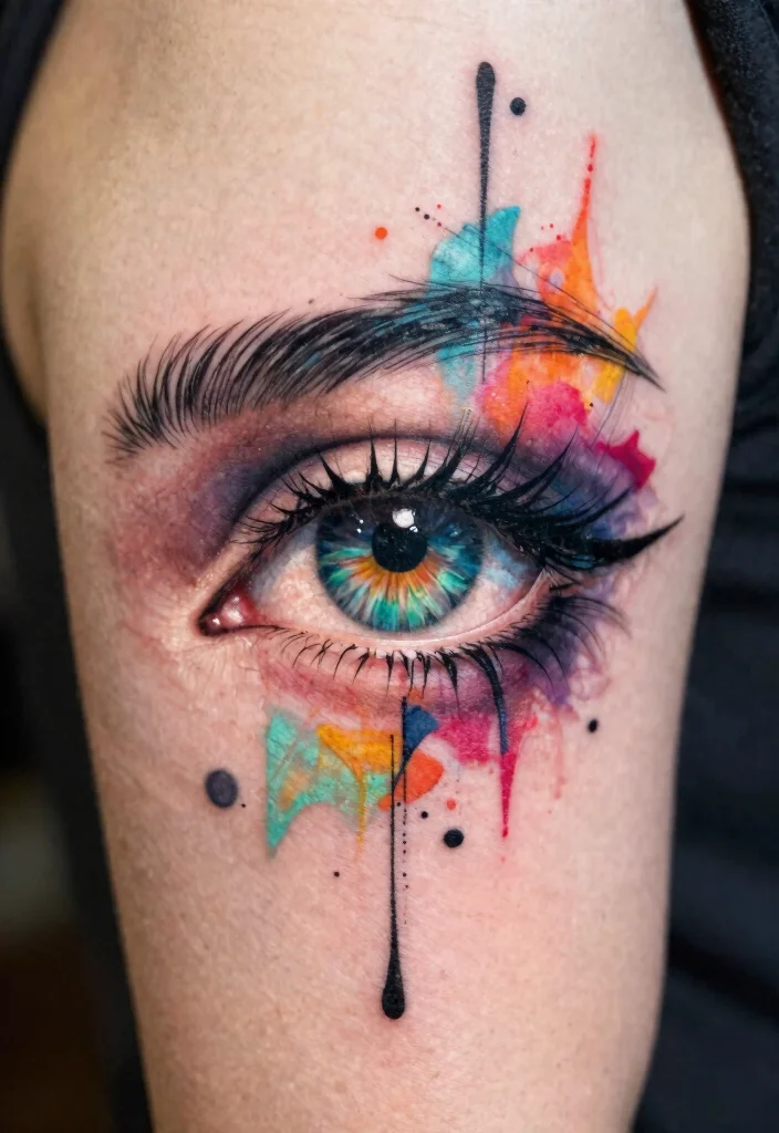 15 Eye Tattoo Stencil 2026 Trending Ideas With Sharp Detail - 2. Abstract Allure 1