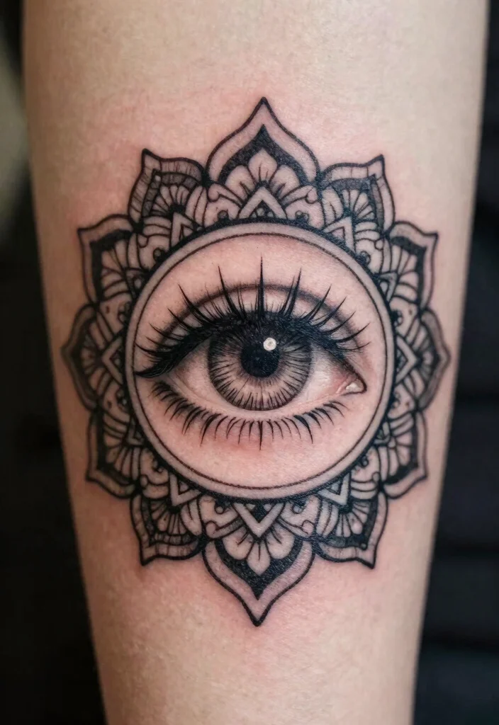 15 Eye Tattoo Stencil 2026 Trending Ideas With Sharp Detail - 6. Eye with Mandala Patterns 1