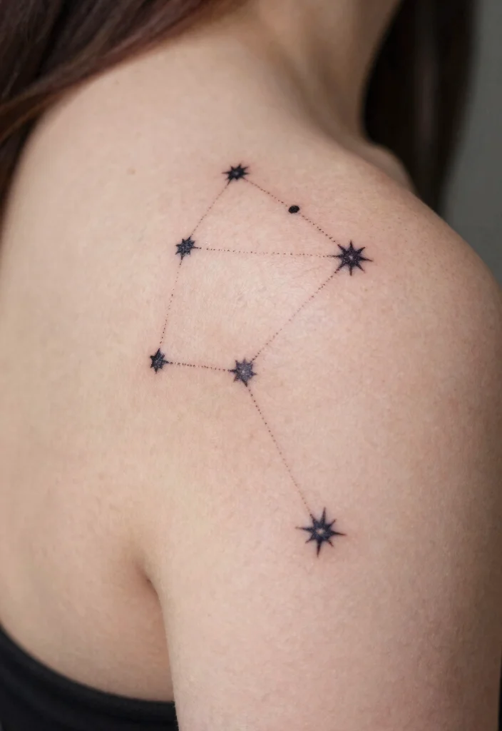 15 Moon and Star Tattoo Ideas With Celestial Charm - 5. Constellation Tattoos 1