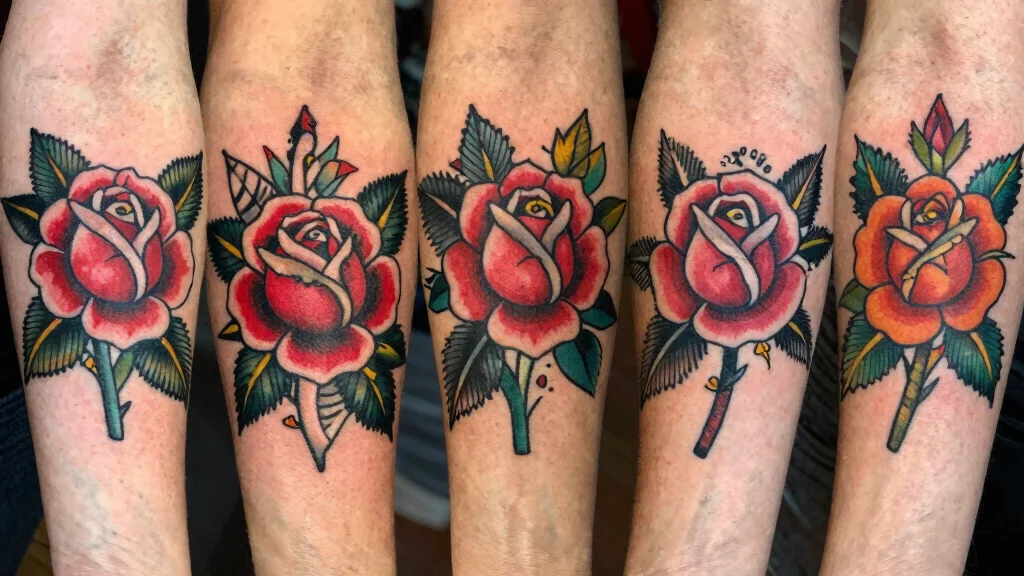 16 American Traditional Rose Tattoo Ideas With Classic Style