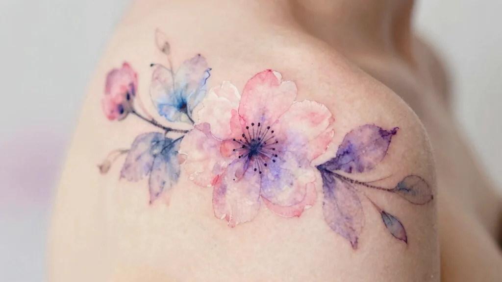 16 Flower on Shoulder Tattoo Ideas With Soft Feminine Detail