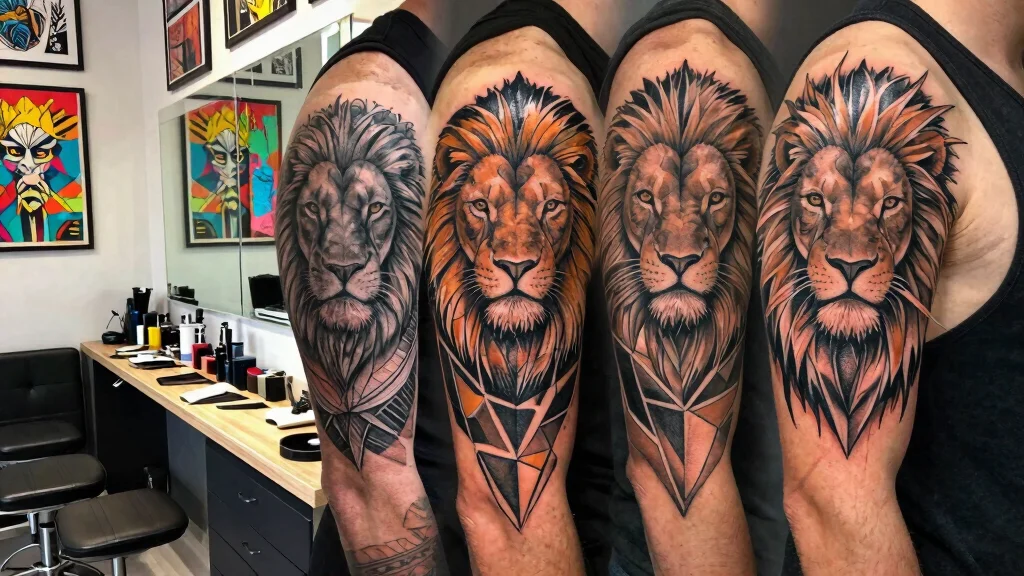 16 Geometric Lion Tattoo Design Ideas With Modern Power