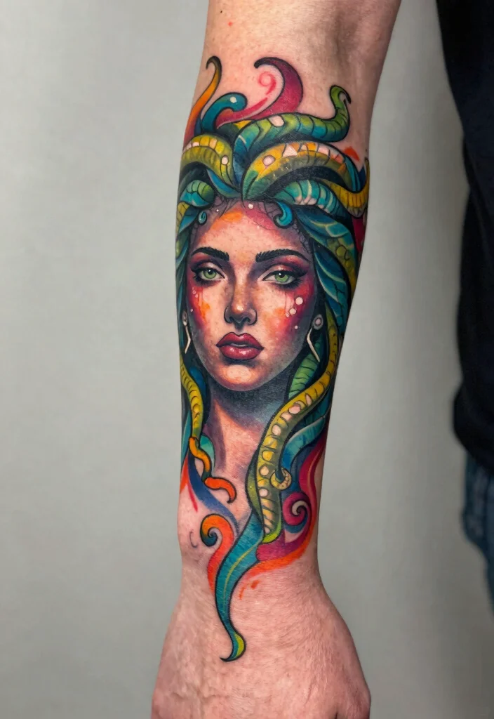16 Medusa Hand Tattoo 2026 Trending Ideas With Fierce Energy - 6. Abstract Medusa Representation 1