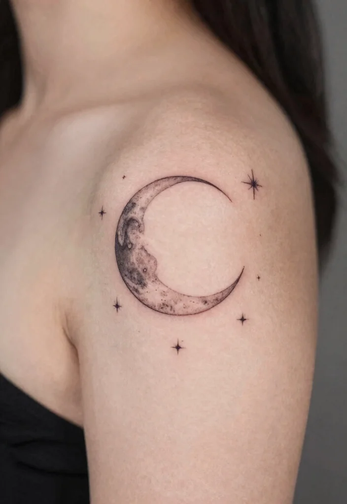 16 Moon Tattoo Fine Line Ideas With Subtle Beauty - 2. Full Moon Outline 1