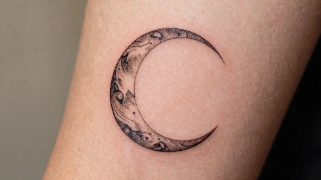 16 Moon Tattoo Fine Line Ideas With Subtle Beauty