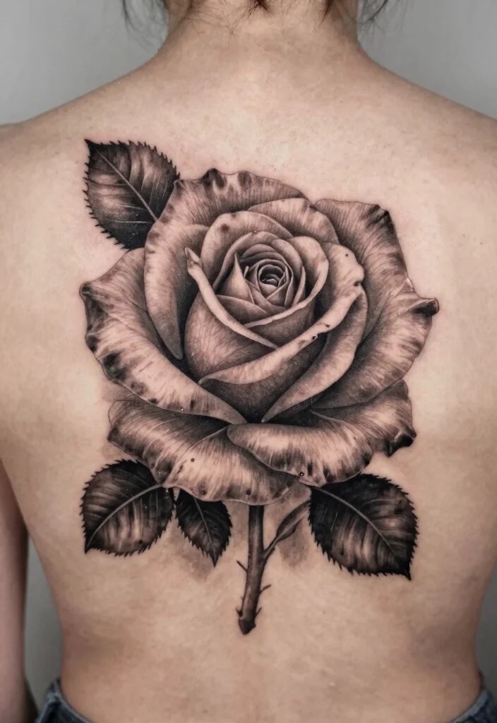 16 Rose Tattoo Realistic Ideas That Look Stunning - 15. Detailed Rose Tattoo Portraits 1