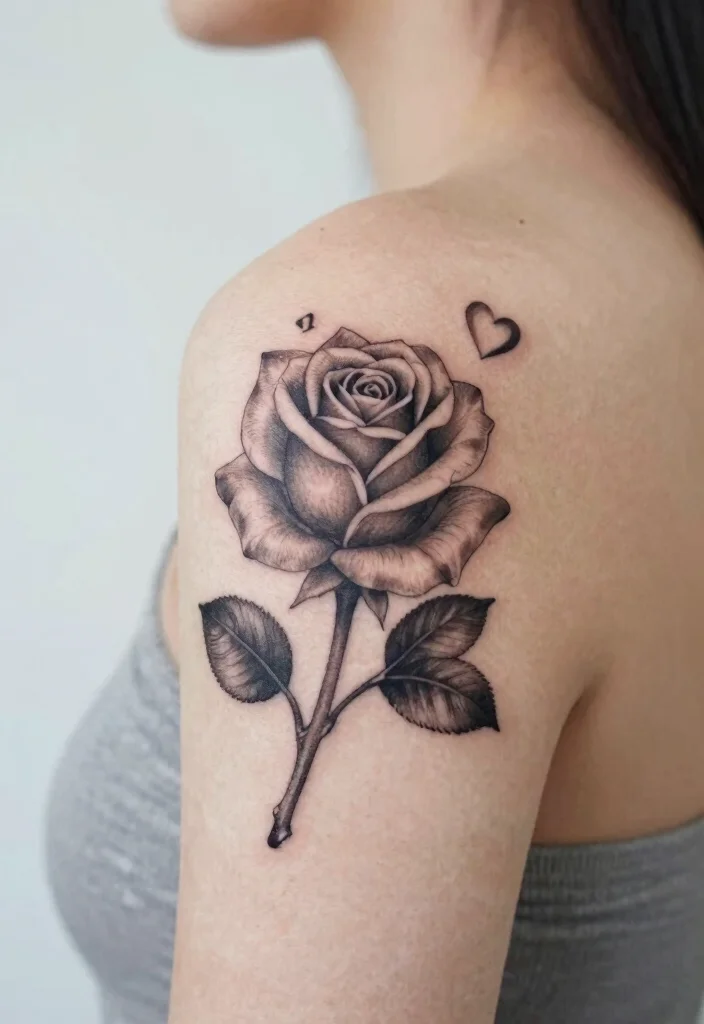 16 Rose Tattoo Realistic Ideas That Look Stunning - 16. Symbolic Rose Tattoos 1
