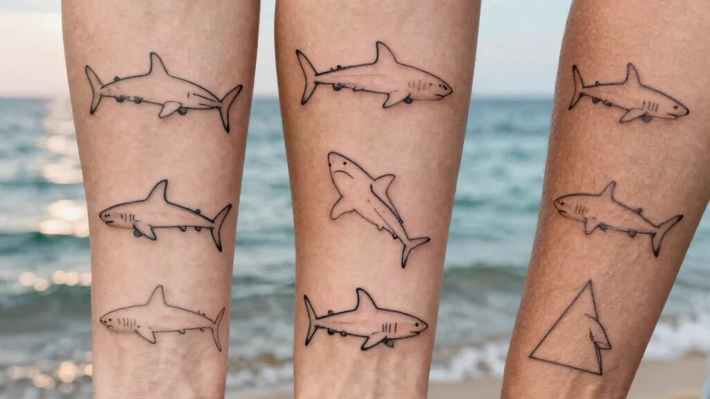 16 Shark Outline Tattoo Ideas With Clean Bold Lines