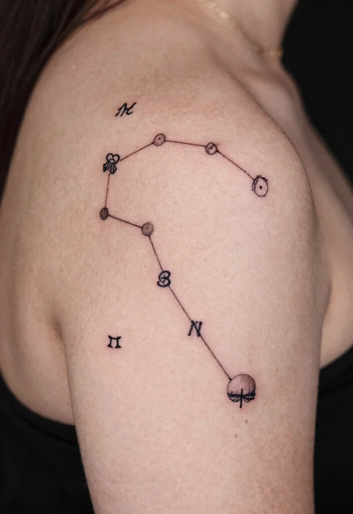 17 Gemini Star Tattoo Ideas With Zodiac Style - 15. Personalized Celestial Designs 1