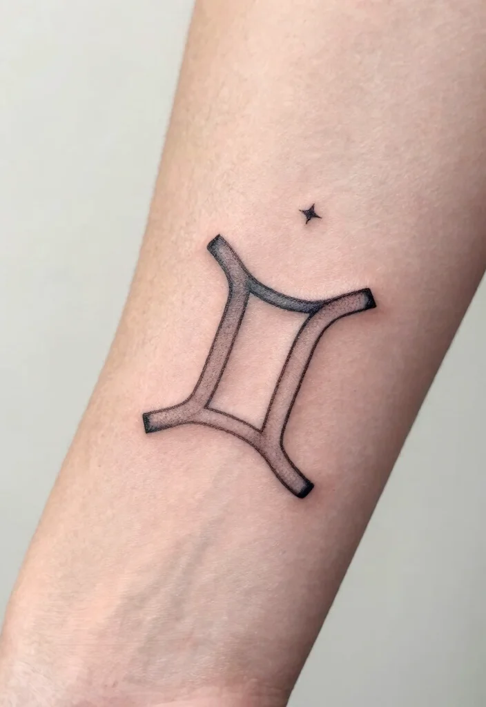 17 Gemini Star Tattoo Ideas With Zodiac Style - 5. Zodiac Symbol Integration 1