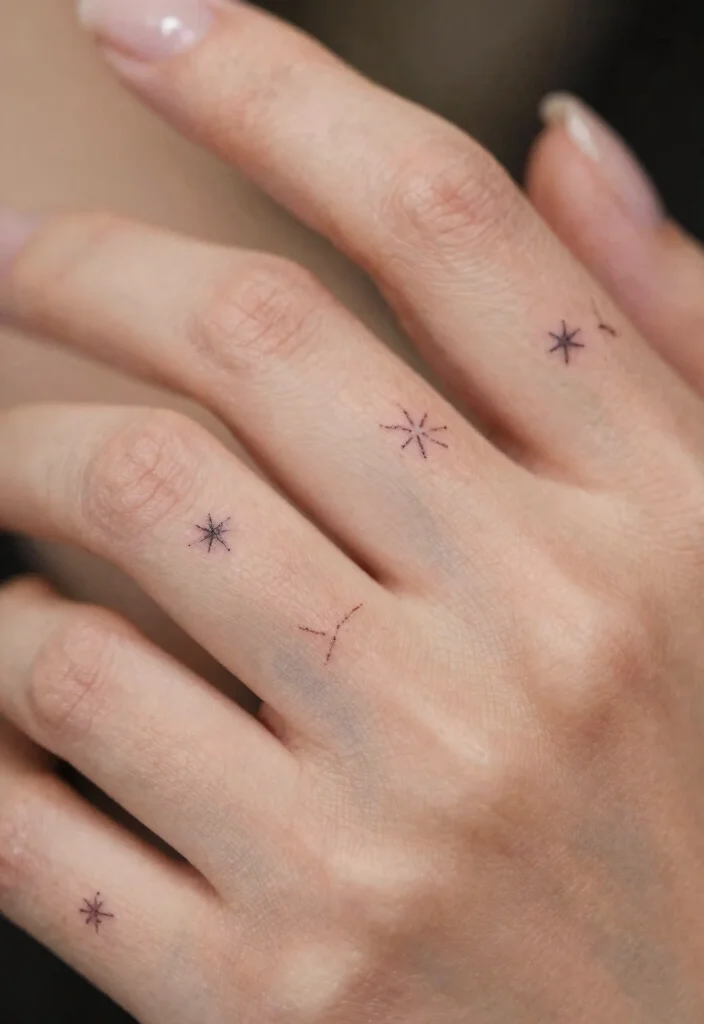 17 Gemini Star Tattoo Ideas With Zodiac Style - 7. Tiny Star Tattoos 1