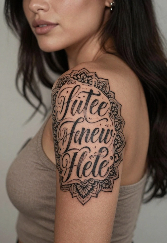 17 Mandala Sleeve Tattoo Women Ideas With Intricate Beauty - 16. Inspirational Quote Mandalas 1