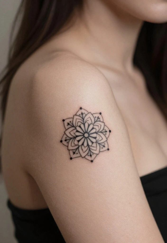 17 Mandala Sleeve Tattoo Women Ideas With Intricate Beauty - 4. Minimalist Mandala Tattoos 1