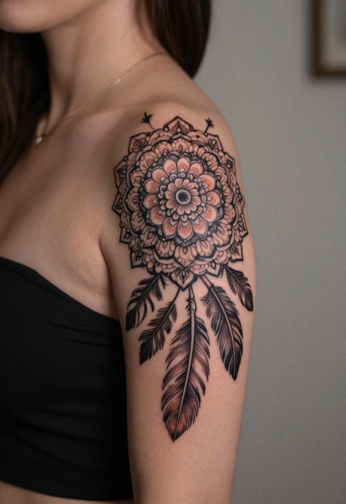 17 Mandala Sleeve Tattoo Women Ideas With Intricate Beauty - 9. Bohemian Mandala Sleeve Tattoos 1