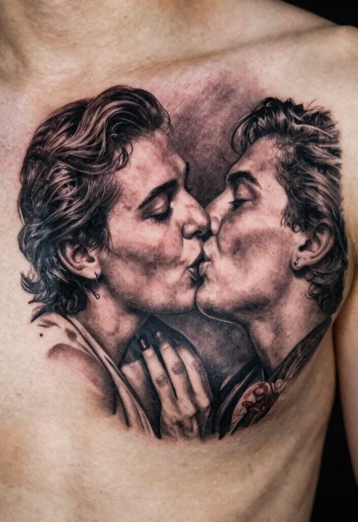 17 Red Kiss Tattoo Ideas That Make a Statement - 17. 3D Kiss Tattoos 1