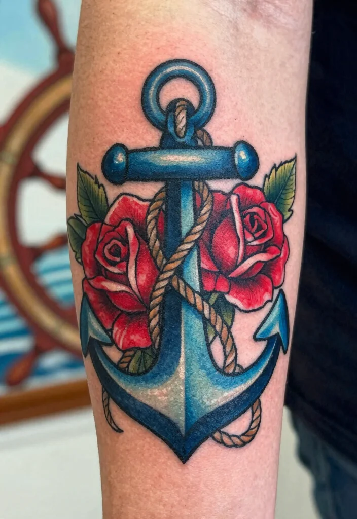 17 Sailor Jerry Tattoo Flash Ideas With Vintage Edge - 1. Bold Anchor Designs 1