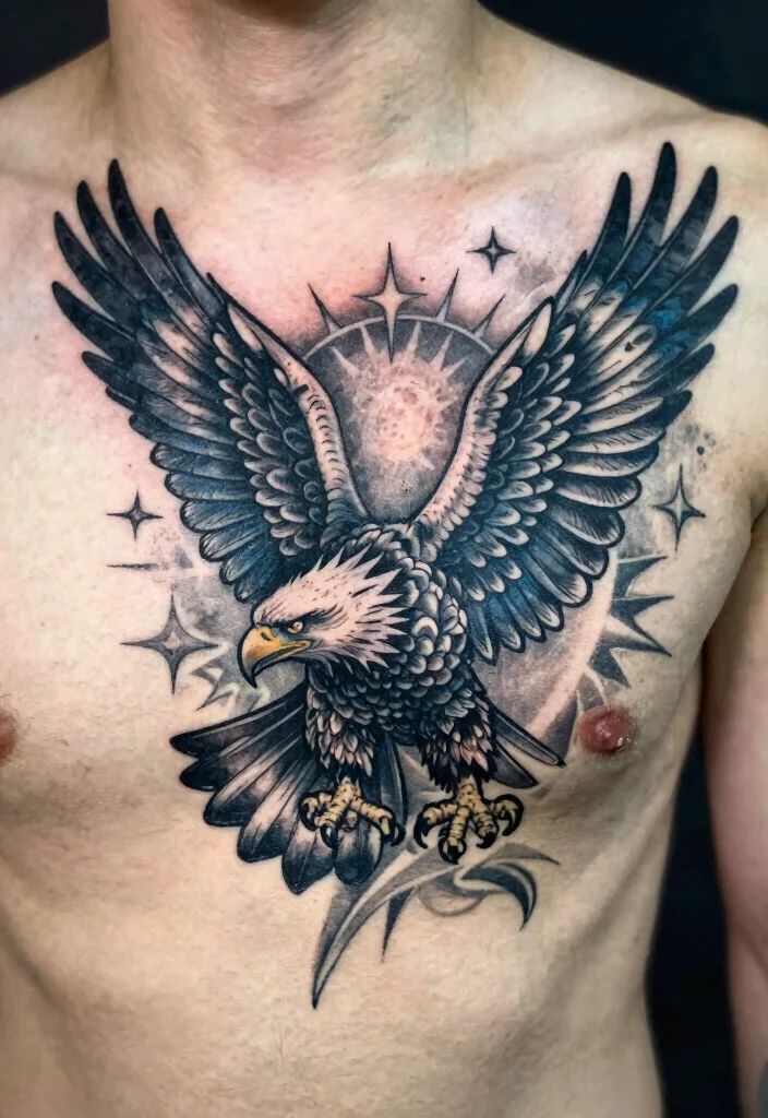 17 Sailor Jerry Tattoo Flash Ideas With Vintage Edge - 10. Traditional Eagle Tattoos 1