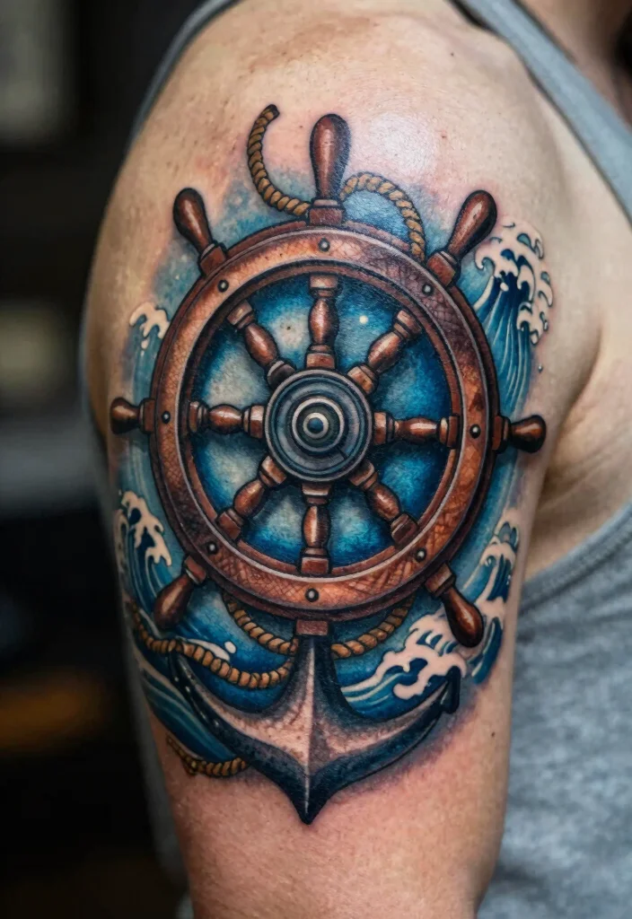 17 Sailor Jerry Tattoo Flash Ideas With Vintage Edge - 12. Vintage Nautical Symbols 1