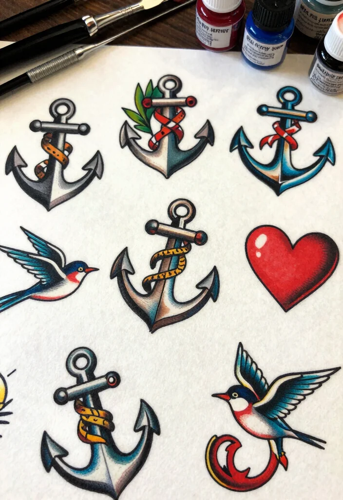 17 Sailor Jerry Tattoo Flash Ideas With Vintage Edge - 15. Personalized Tattoo Stories 1
