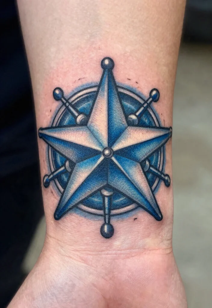 17 Sailor Jerry Tattoo Flash Ideas With Vintage Edge - 5. Nautical Stars for Guidance 1