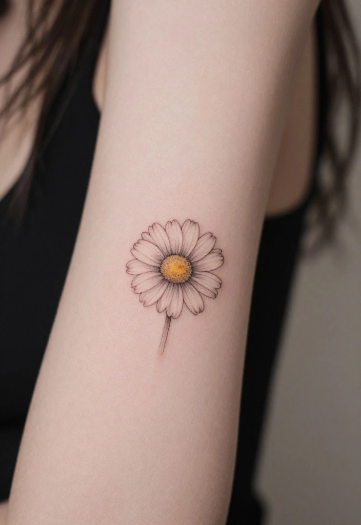 17 Tiny Flash Tattoo Ideas That Feel Minimal & Cute - 1. Tiny Daisy Delights 1