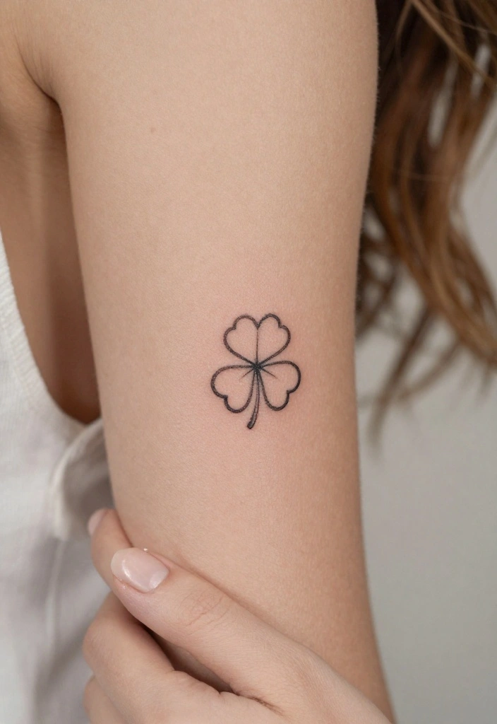 17 Tiny Flash Tattoo Ideas That Feel Minimal & Cute - 11. Sweet Clover Charm 1