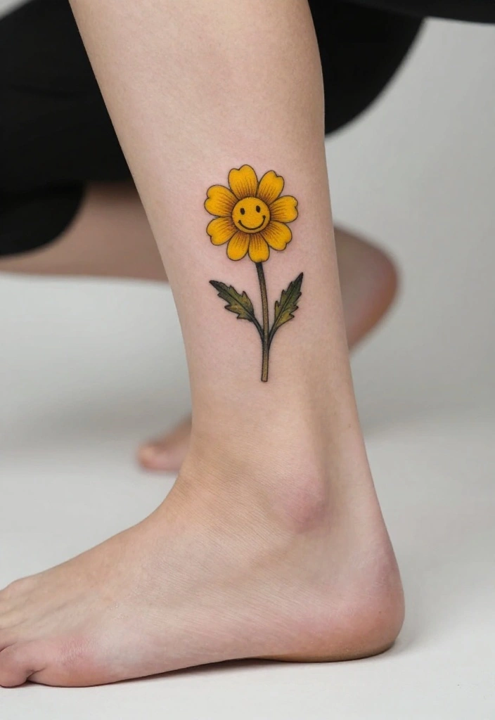 17 Tiny Flash Tattoo Ideas That Feel Minimal & Cute - 13. Beautiful Buttercup 1