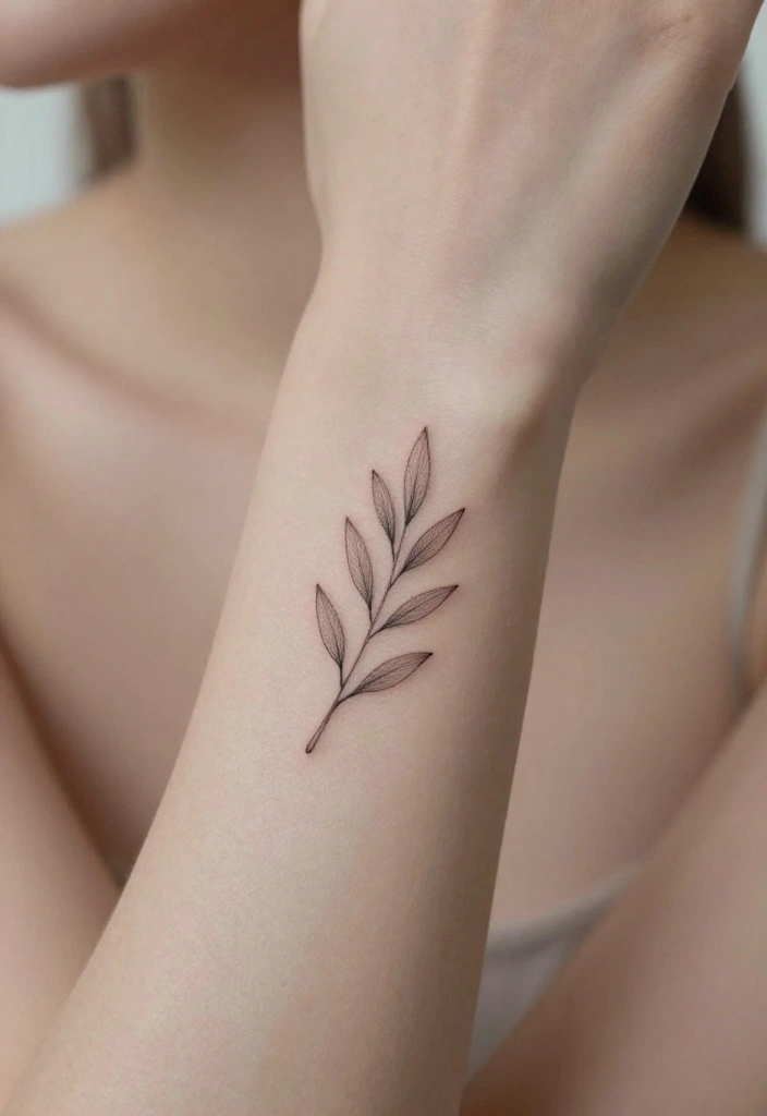 17 Tiny Flash Tattoo Ideas That Feel Minimal & Cute - 16. Minimalist Olive Branch 1