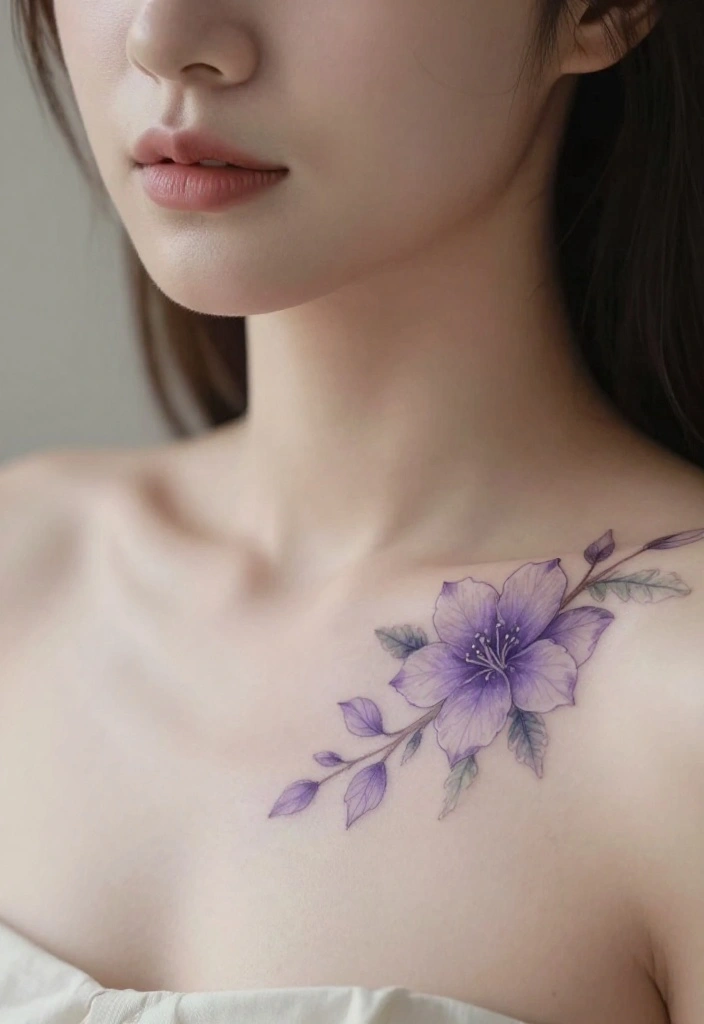 17 Tiny Flash Tattoo Ideas That Feel Minimal & Cute - 5. Charming Minimalist Violets 1