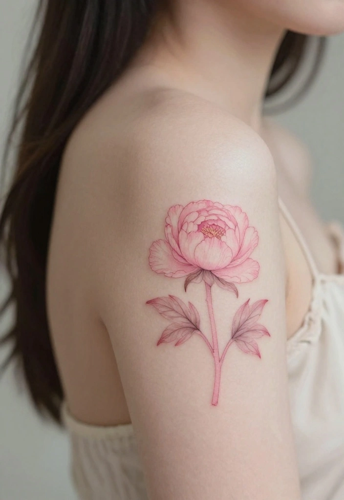 17 Tiny Flash Tattoo Ideas That Feel Minimal & Cute - 8. Sweet Peony Buds 1