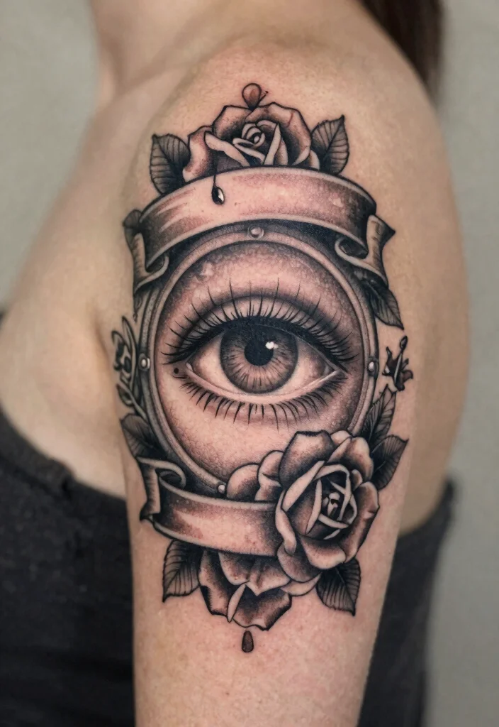 18 Abstract Eye Tattoo Ideas With Artistic Flair - 14. Vintage Eye Tattoos 1
