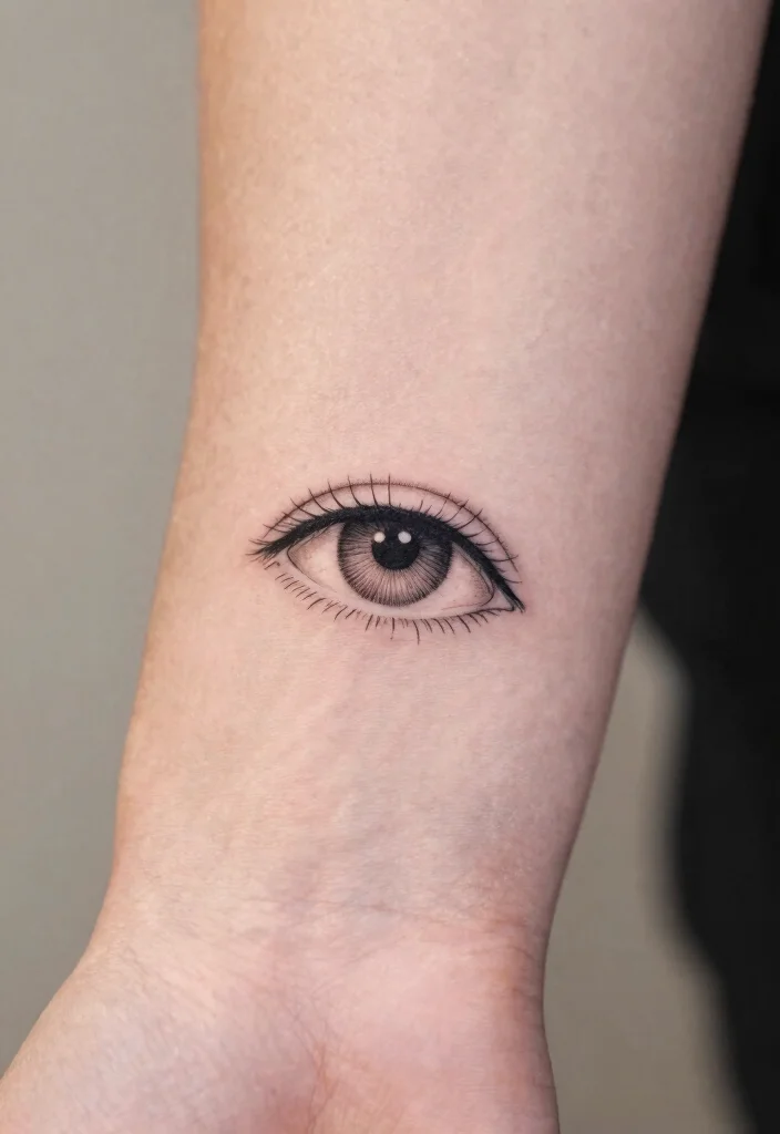 18 Abstract Eye Tattoo Ideas With Artistic Flair - 4. Minimalist Eye Tattoos 1