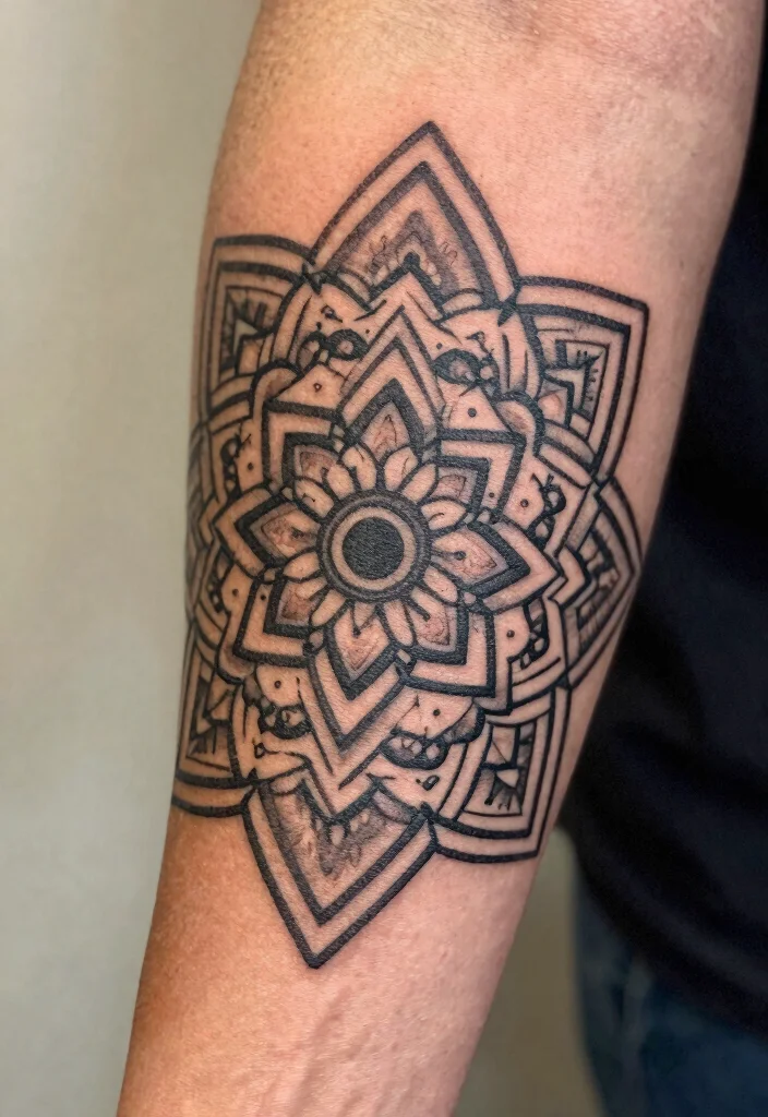 18 Mandala Tattoo Sleeve 2026 Trending Ideas With Detailed Art - 1. Geometric Harmony 1