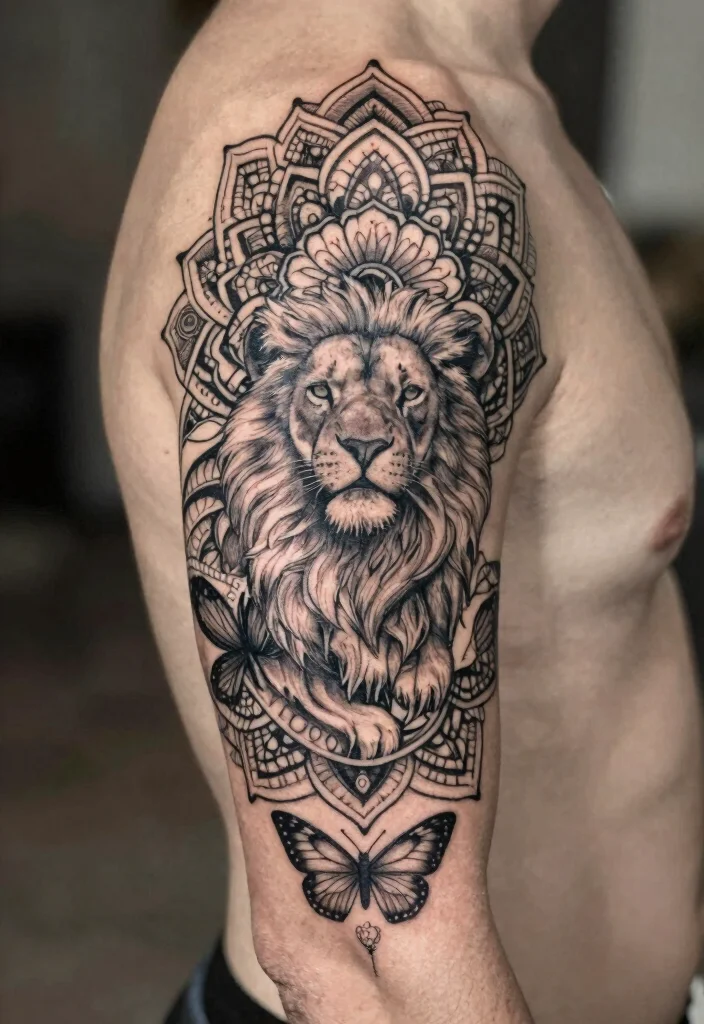 18 Mandala Tattoo Sleeve 2026 Trending Ideas With Detailed Art - 14. Mandalas with Animal Totems 1