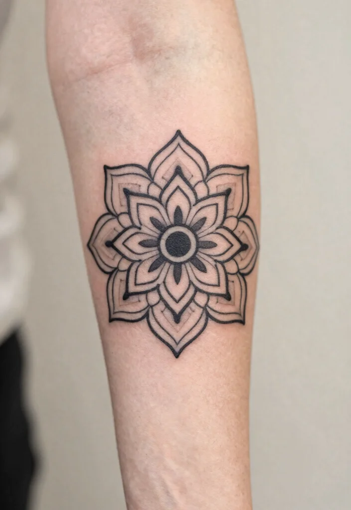 18 Mandala Tattoo Sleeve 2026 Trending Ideas With Detailed Art - 5. Minimalist Mandala 1