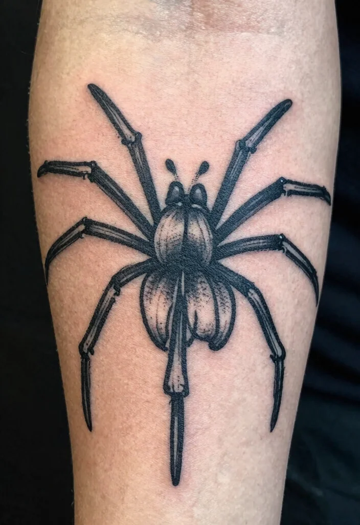 18 Spider Lily Tattoo Men Ideas With Bold Edge - 1. Bold Black Outline 1