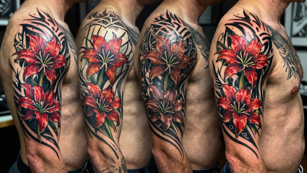 18 Spider Lily Tattoo Men Ideas With Bold Edge