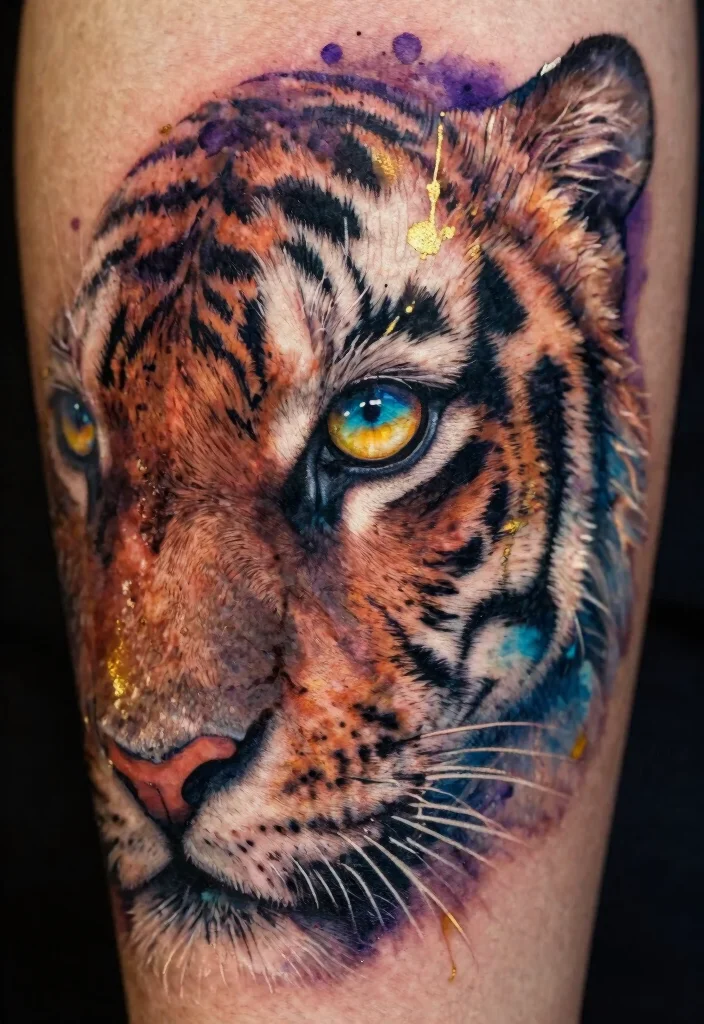 18 Tiger Tattoo Women Ideas With Fierce Elegance - 2. Fierce Eye of the Tiger 1