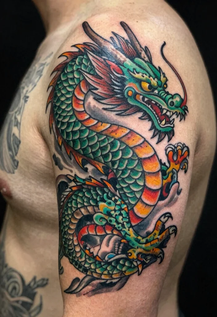 18 Traditional Flash Tattoo Ideas With Timeless Appeal - 9. Mythical Creatures 1